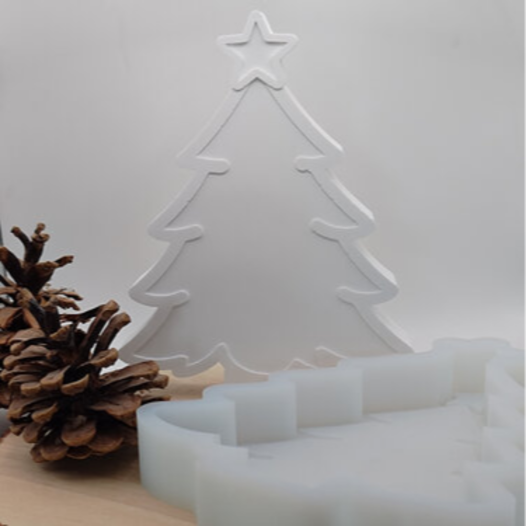 Silikonform Tannenbaum für Raysin, Beton, Gips und Keramikpulver – festliche Gießform für Weihnachtsdeko, Winterdeko und kreative DIY Projekte