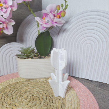 Silikonform 3D Tulpe als Dekoform zum Gießen mit Keramikpulver, Raysin oder Gips