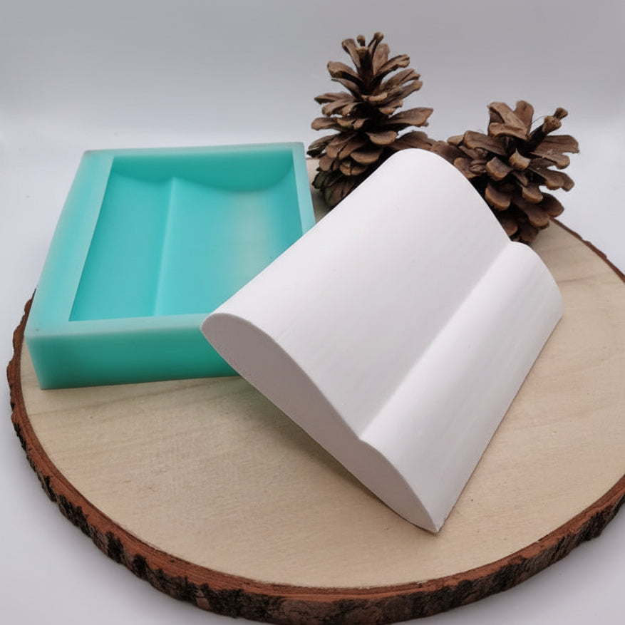 Silikonform Weihnachtshaus Lebkuchenhaus zum Gießen von festlicher Deko mit Raysin, Beton oder Gips