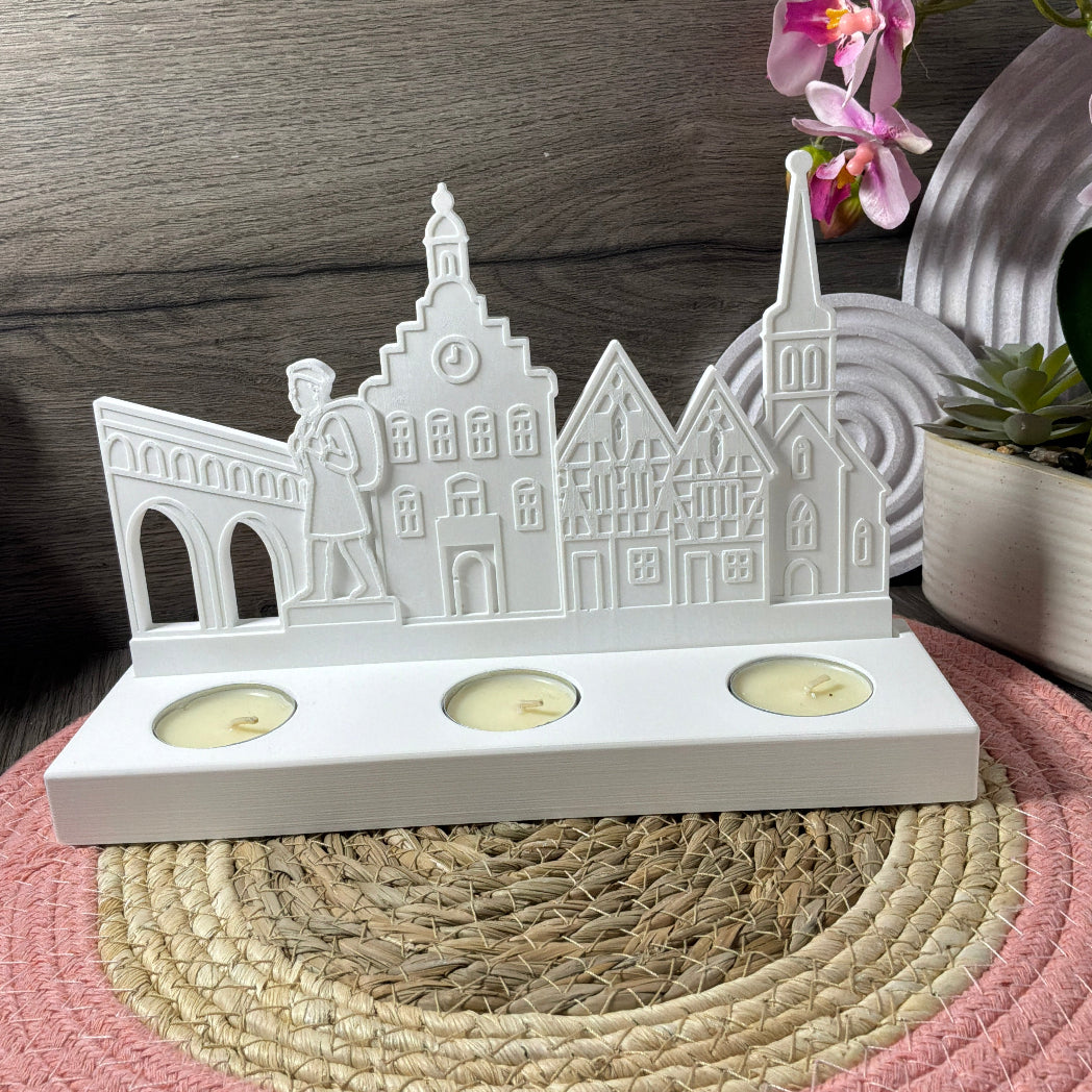 Gegossene Skyline Herdecke aus der Silikonform von MIVSP – ideal für moderne Heimatdeko und individuelle Geschenkideen aus Raysin oder Beton.