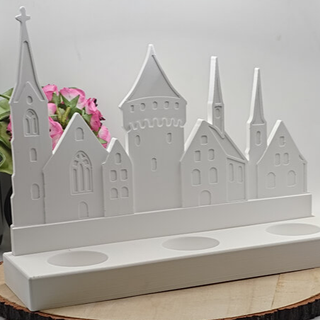 Skyline Kempen aus Raysin als stilvolle Heimatdekoration für Fensterbank, Regal, Stadtdeko und selbstgemachte Geschenkideen