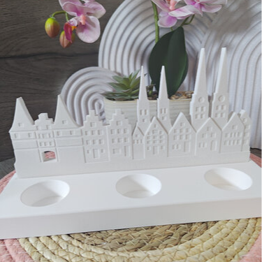 Skyline Lübeck Gießform aus Silikon für moderne Stadtdeko, Tischdeko und kreative Geschenkideen
