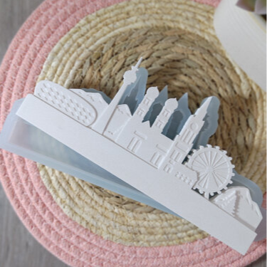 Skyline München Gießform aus Silikon für moderne Stadtdeko, Tischdeko und kreative Geschenkideen