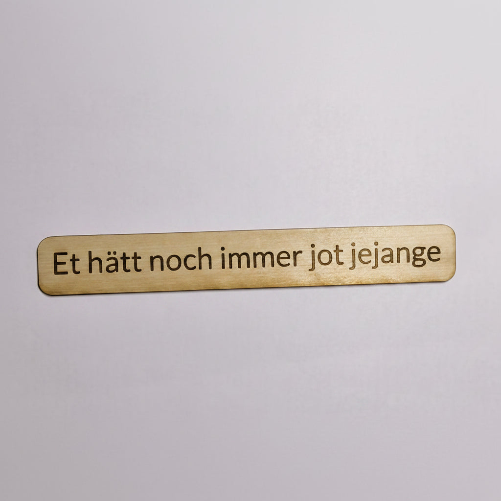 Spruch aus Holz für Einschieber Halterungen als dekorative Ergänzung für moderne Wohndekoration
