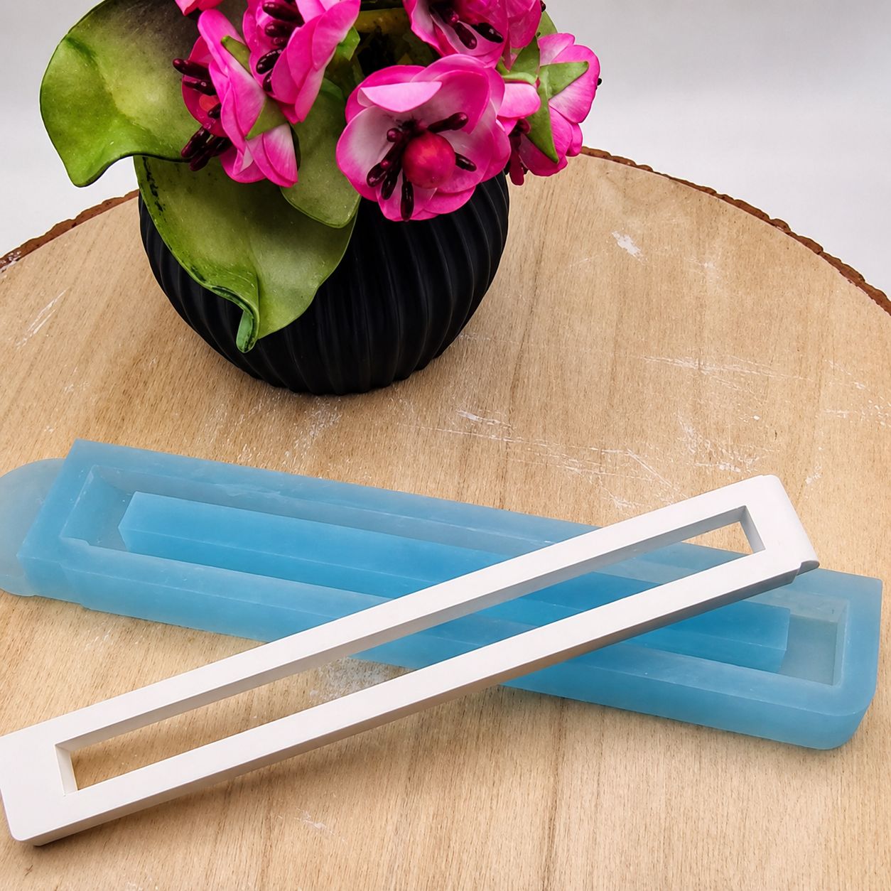 Stift mit Einstecker und Einschieber Halterung aus Raysin als dekorative Basis für wechselbare Motive, saisonale Dekoration und kreative DIY Ideen