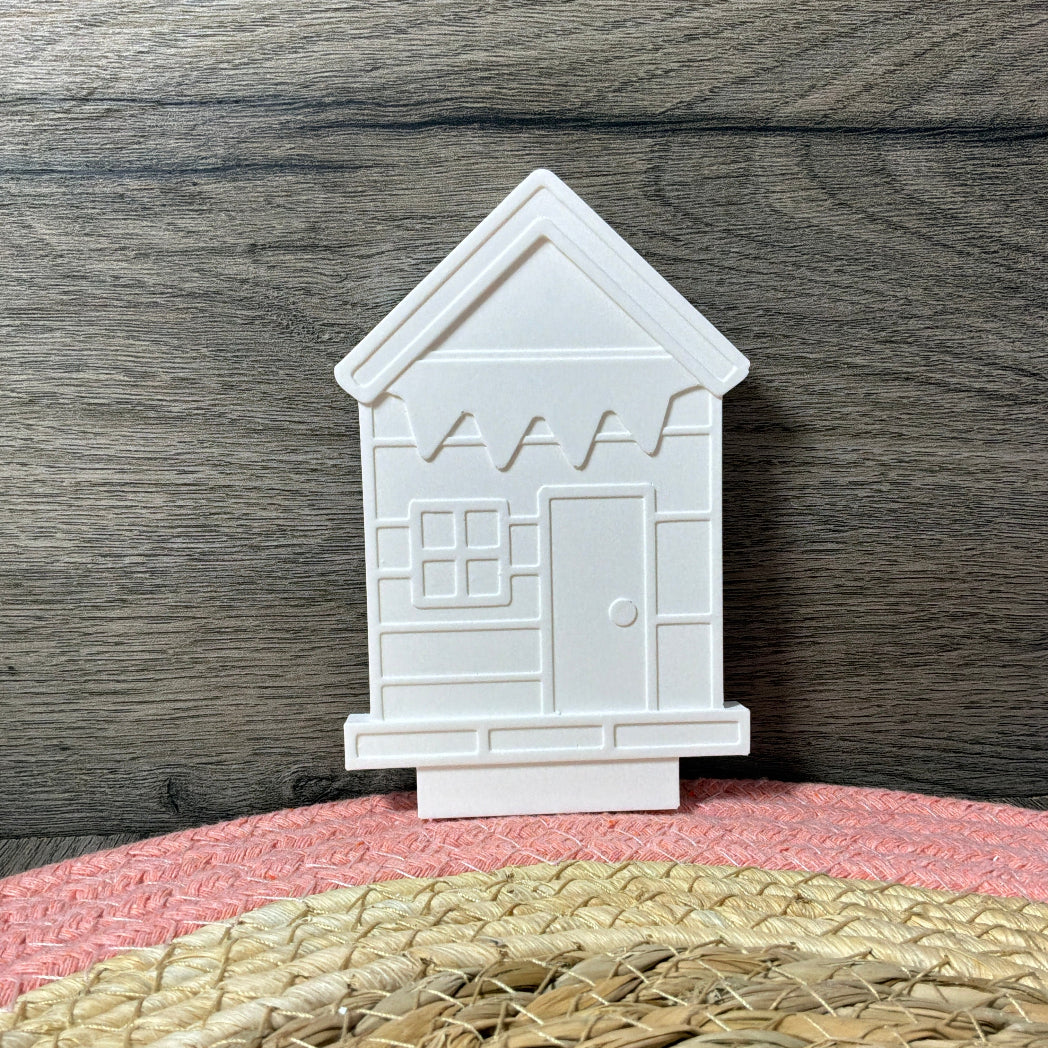 Strandhaus Einstecker aus Silikonform für DIY Tischdeko mit maritimem Flair aus Raysin oder Beton
