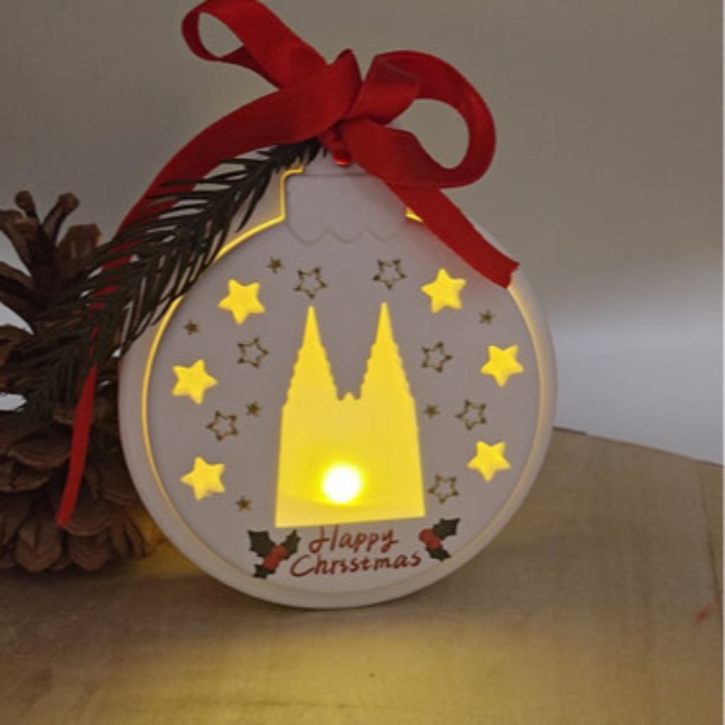 Weihnachtskugel Kölner Dom aus Raysin als festlicher Christbaumschmuck für Weihnachtsbaum, Adventszeit, Köln Deko und selbstgemachte Geschenkideen