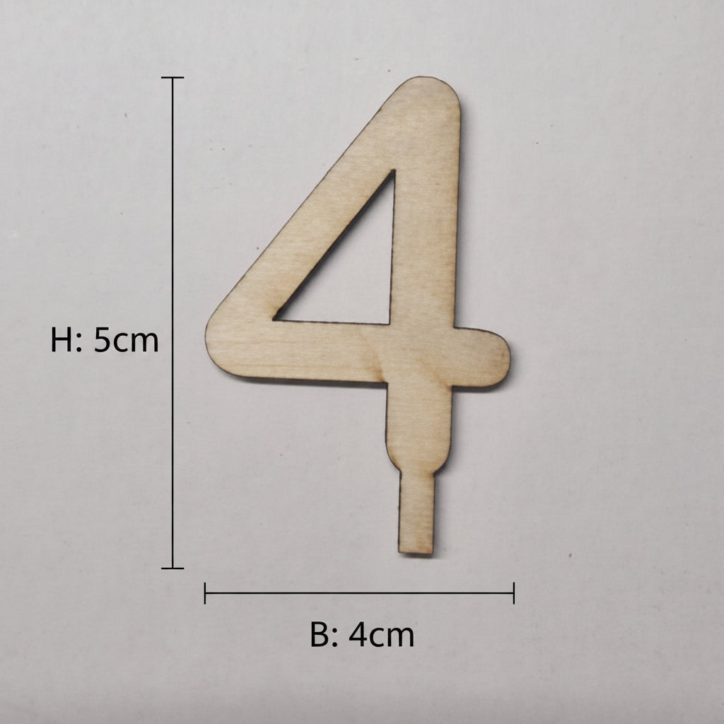 Zahlen für Geburtstagsteller aus 2 mm Holz zum Gestalten von Geburtstagsdeko und kreativer DIY Deko